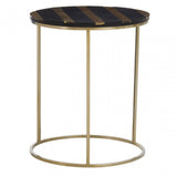 Aris Black And Gold Side Table
