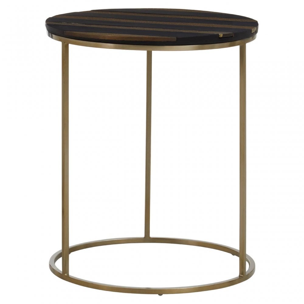 Aris Black And Gold Side Table