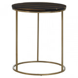Aris Black And Gold Side Table