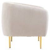 Yasmeen Silver Grey Velvet Armchair