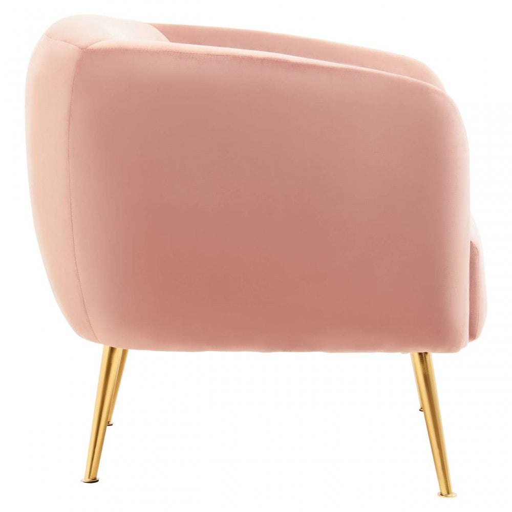 Yasmeen Pink Velvet Armchair