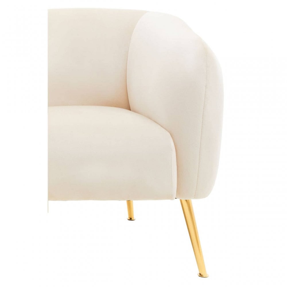 Yasmeen Dark Beige Velvet Armchair