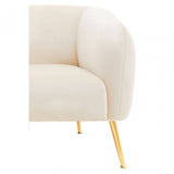 Yasmeen Dark Beige Velvet Armchair