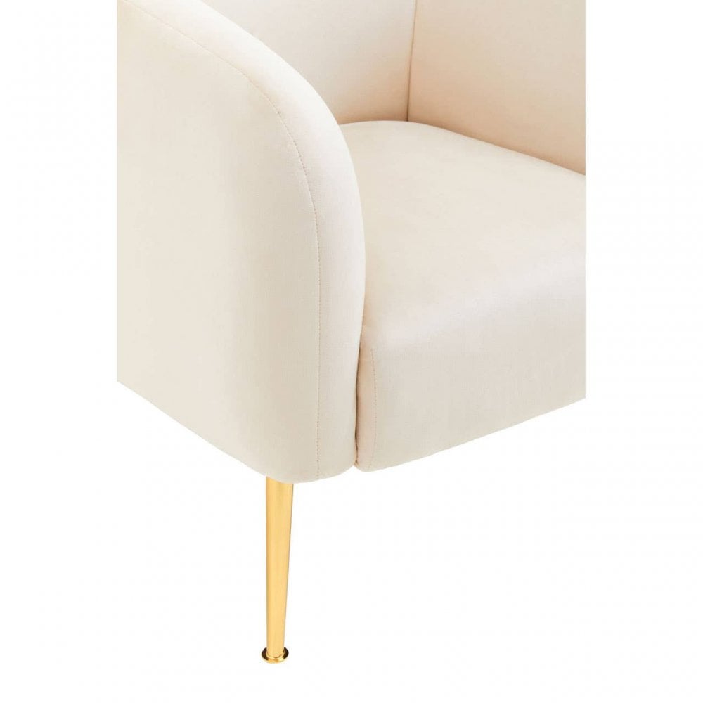 Yasmeen Dark Beige Velvet Armchair