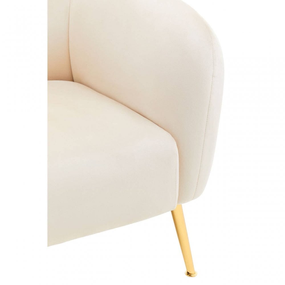 Yasmeen Dark Beige Velvet Armchair