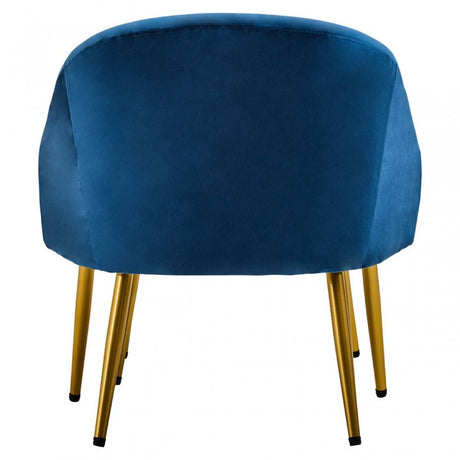 Yasmeen Midnight Blue Chair And Footstool