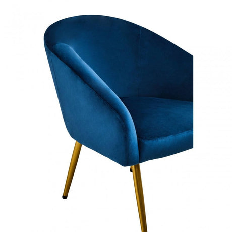 Yasmeen Midnight Blue Chair And Footstool