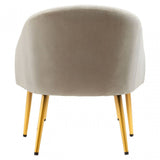 Yasmeen Mink Velvet Chair And Footstool