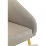 Yasmeen Mink Velvet Chair And Footstool