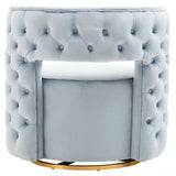 Yasmeen Blue Velvet Swivel Chair