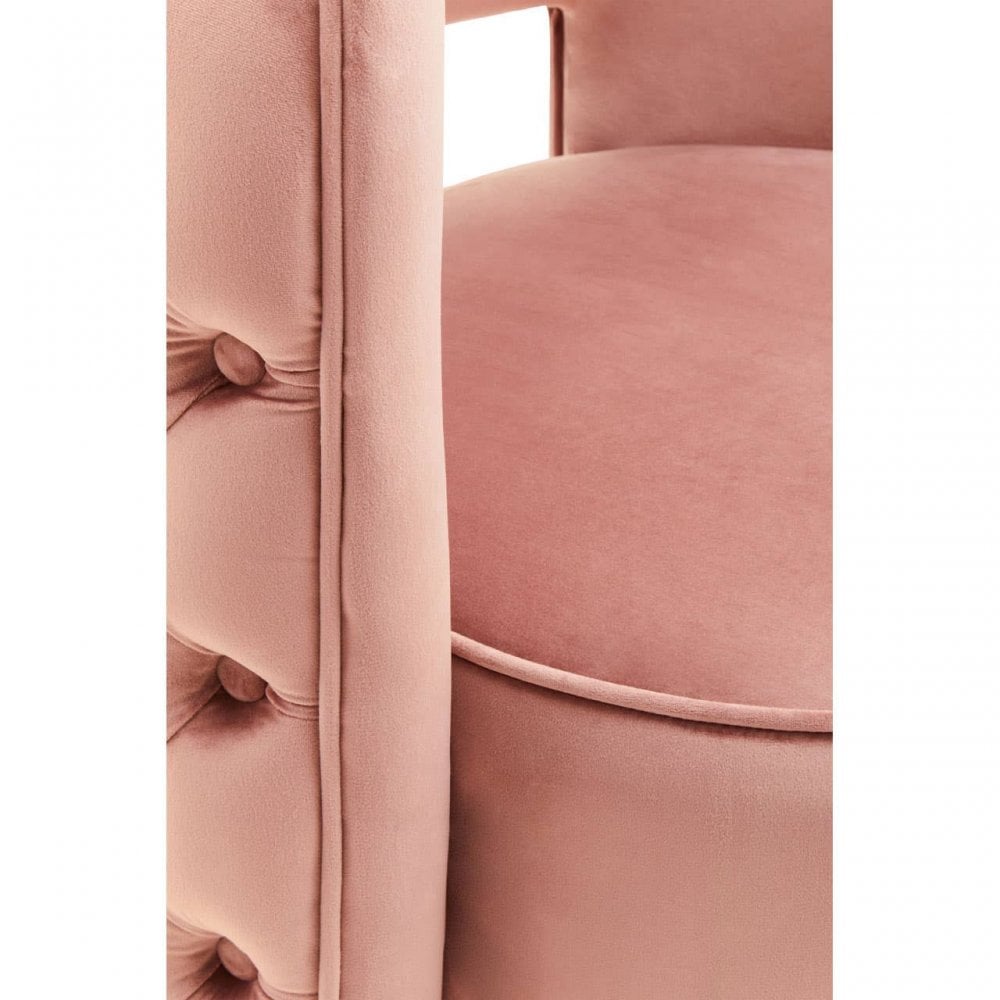 Yasmeen Pink Velvet Swivel Chair