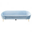 Yasmeen 3 Seat Aqua Blue Velvet Sofa