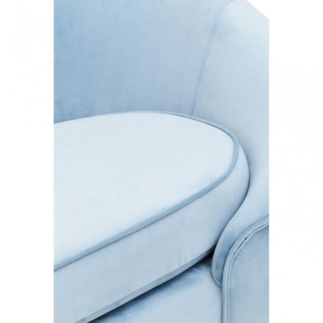 Yasmeen 3 Seat Aqua Blue Velvet Sofa