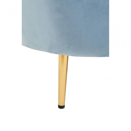 Yasmeen 3 Seat Aqua Blue Velvet Sofa