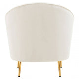 Yasmeen Beige Velvet Armchair