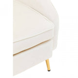 Yasmeen Beige Velvet Armchair