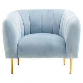 Yasmeen Blue Velvet Armchair