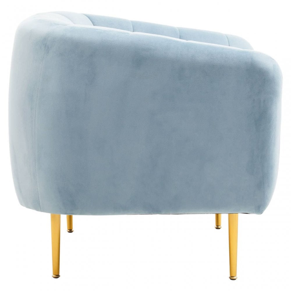 Yasmeen Blue Velvet Armchair