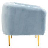 Yasmeen Blue Velvet Armchair