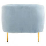 Yasmeen Blue Velvet Armchair
