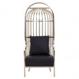 Eliza Brushed Silver Dome Cage Chair