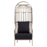 Eliza Brushed Silver Dome Cage Chair
