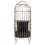 Eliza Brushed Silver Dome Cage Chair