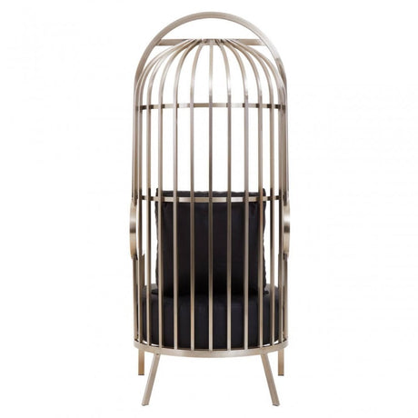Eliza Brushed Silver Dome Cage Chair