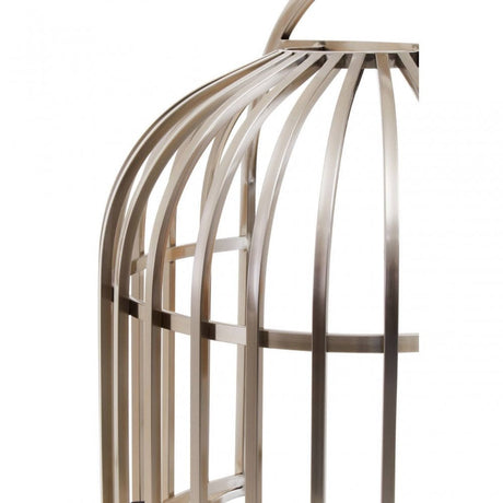 Eliza Brushed Silver Dome Cage Chair
