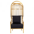 Eliza Brushed Gold Dome Cage Chair