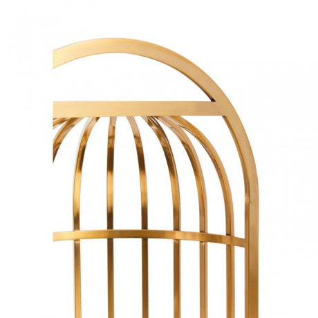 Eliza Brushed Gold Dome Cage Chair