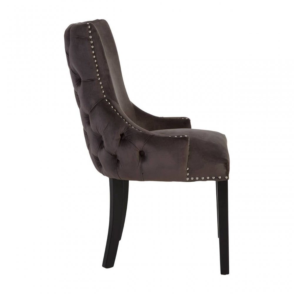 Kensington Townhouse Mink Velvet Dining Chair