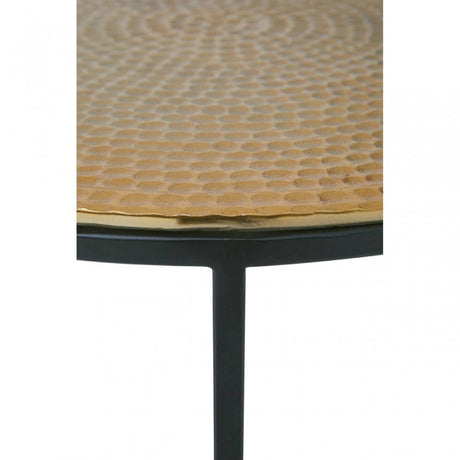 Elias Nest Of Three Hammered Metal Tables