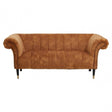 Siena Two Seat Gold Velvet Sofa