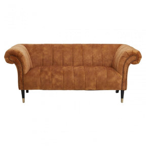Siena Two Seat Gold Velvet Sofa