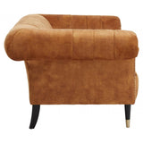 Siena Two Seat Gold Velvet Sofa