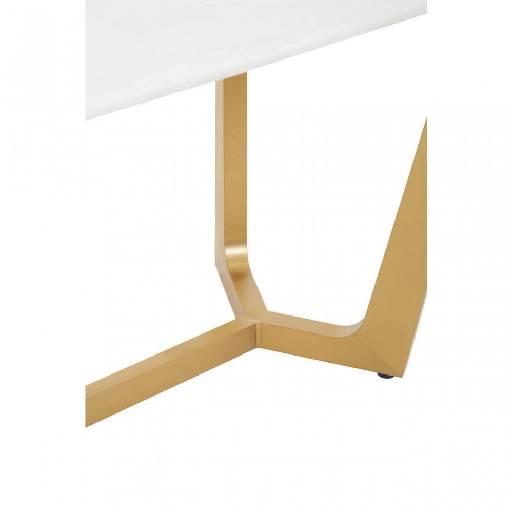 Moda White Marble Dining Table
