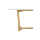 Moda White Marble Dining Table