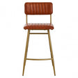 Buffalo Tan Leather Angular Bar Chair