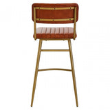 Buffalo Tan Leather Angular Bar Chair