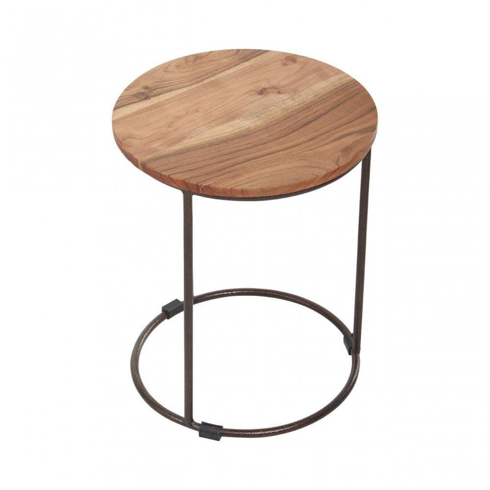 Boho Nest Of Three Natural Acacia Wood Tables