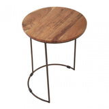 Boho Nest Of Three Natural Acacia Wood Tables