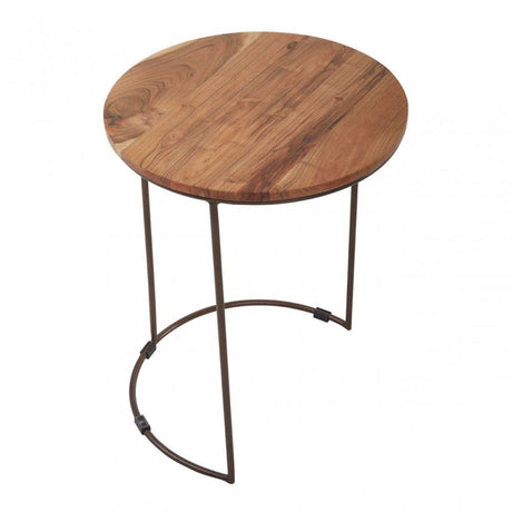 Boho Nest Of Three Natural Acacia Wood Tables
