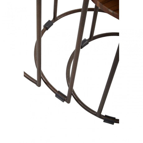 Boho Nest Of Three Natural Acacia Wood Tables