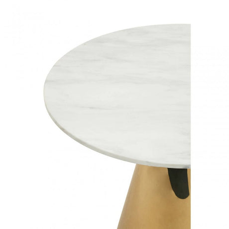Azalea Round White Marble Top Dining Table