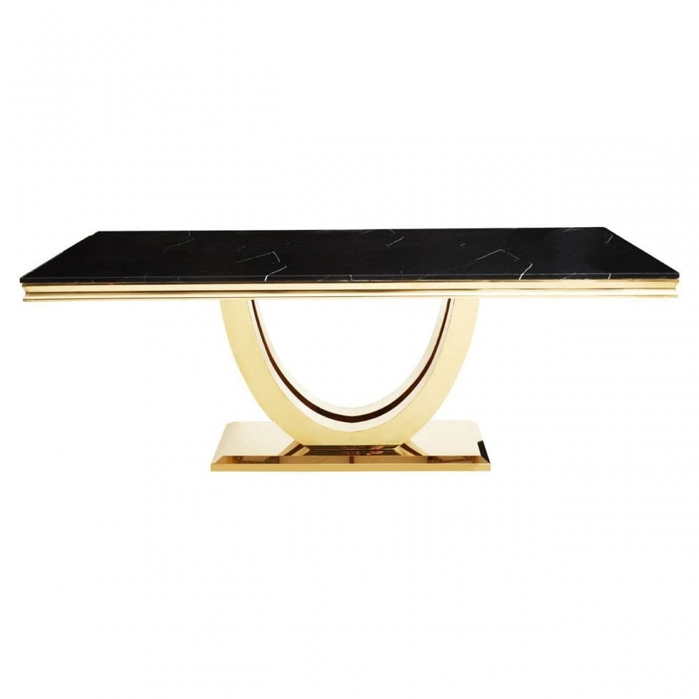 Moda White Marble Rectangular Dining Table