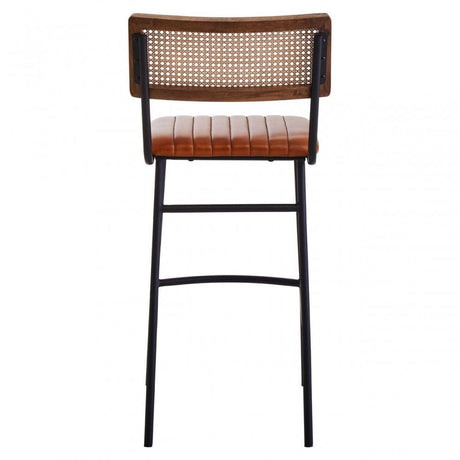 Buffalo Tan Leather Bar Chair