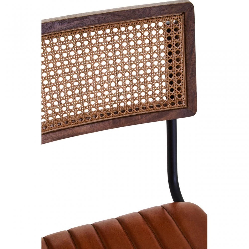Buffalo Tan Leather Bar Chair