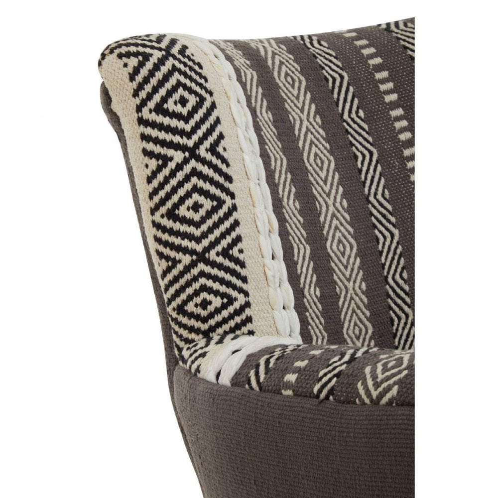Cefena Grey And White Chair