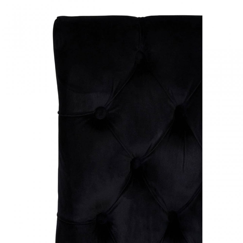 Kensington Townhouse Black Buttoned Dining Chair